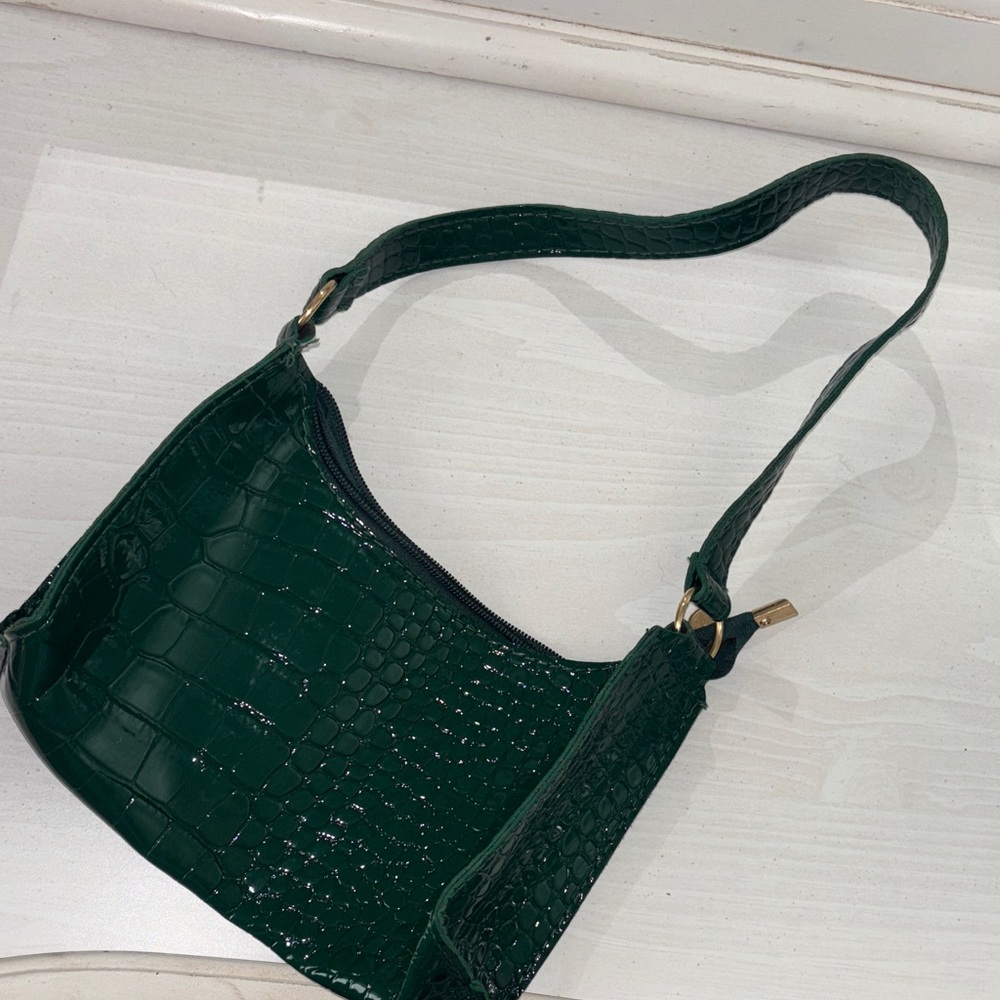 Green Crocodile Shoulder Bag